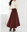 バックレースアップフレアスカート