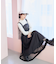 裾ベロアチュールスカート