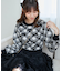 プチリボンチェックニット