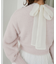 バックリボンシャギーニット