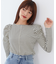 クルーネックパワショルトップス