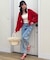 リボンビジューデニムパンツ