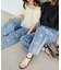 リボンビジューデニムパンツ