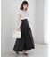 ハイウエストバックレースアップスカート