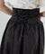 ハイウエストバックレースアップスカート