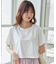 パール付きクロップドロゴTシャツ