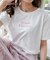 パール付きクロップドロゴTシャツ