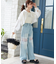 パール付きクロップドロゴTシャツ