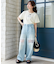 パール付きクロップドロゴTシャツ