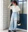 パール付きクロップドロゴTシャツ