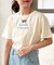 パール付きクロップドロゴTシャツ