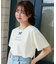 パール付きクロップドロゴTシャツ