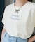 パール付きクロップドロゴTシャツ