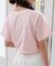 パール付きクロップドロゴTシャツ
