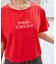 パール付きクロップドロゴTシャツ