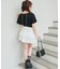 パール付きクロップドロゴTシャツ