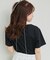 パール付きクロップドロゴTシャツ