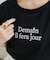 パール付きクロップドロゴTシャツ