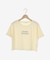 パール付きクロップドロゴTシャツ