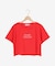 パール付きクロップドロゴTシャツ