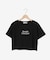パール付きクロップドロゴTシャツ