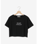 パール付きクロップドロゴTシャツ