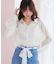 インナー付きドロストシアーブラウス