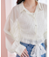 インナー付きドロストシアーブラウス