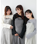 リブニット×デコルテオープンワンピ