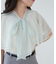 チュールレースボウタイケープブラウス