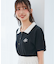 バイカラーダブル襟ニット