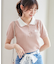 バイカラーダブル襟ニット
