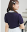 バイカラーダブル襟ニット
