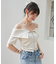 ◎オフショルダブルジップトップス