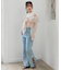 ∞タンクセットリボンシアーブラウス