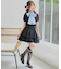 ∞リボンセットドッキング半袖ニット
