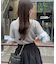 袖リボンシャツドッキングカーデ