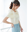 肩リボンオフショルカットトップス