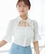 デコルテオープンブラウス