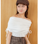 サイドドロストオフショルカットトップス