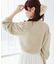 ショルダーレースシャギーニット