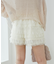 レースティアードショートパンツ