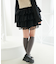 ウエストリブ裾レースフリルミニスカート