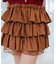 ウエストリブ裾レースフリルミニスカート
