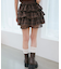 ウエストリブ裾レースフリルミニスカート