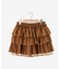 ウエストリブ裾レースフリルミニスカート