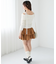肩リボンレースドッキングトップス