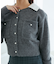 取り外し襟付きニットカーデ