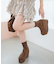 厚底ストレッチショートブーツ