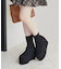 厚底ストレッチショートブーツ